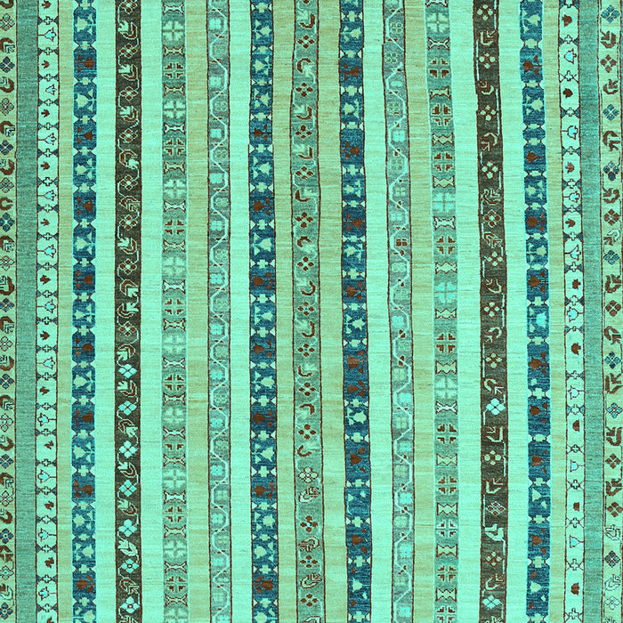 Machine Washable Southwestern Turquoise Country Area Rugs, wshcon1028turq