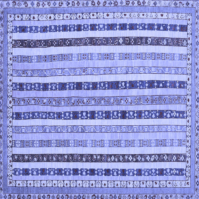 Square Southwestern Blue Country Rug, con1028blu