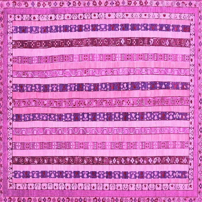 Square Southwestern Pink Country Rug, con1028pnk