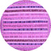 Round Southwestern Purple Country Rug, con1028pur