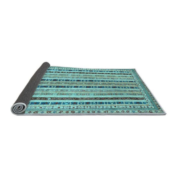 Sideview of Southwestern Light Blue Country Rug, con1028lblu