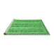 Sideview of Machine Washable Southwestern Emerald Green Country Area Rugs, wshcon1028emgrn