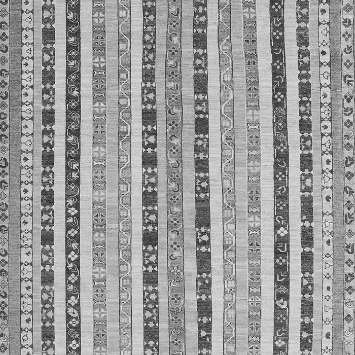 Serging Thickness of Machine Washable Southwestern Gray Country Rug, wshcon1028gry