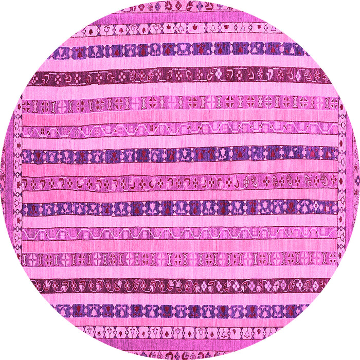 Round Southwestern Pink Country Rug, con1028pnk