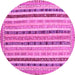 Round Southwestern Pink Country Rug, con1028pnk