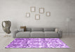 Machine Washable Abstract Purple Contemporary Area Rugs in a Living Room, wshcon1029pur