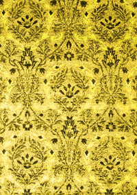 Abstract Yellow Contemporary Rug, con1029yw