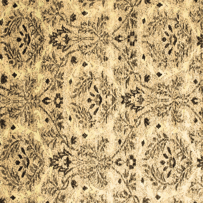 Square Machine Washable Abstract Brown Contemporary Rug, wshcon1029brn