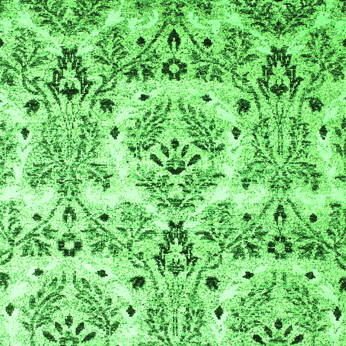 Serging Thickness of Machine Washable Abstract Green Contemporary Area Rugs, wshcon1029grn