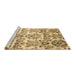 Sideview of Machine Washable Abstract Brown Contemporary Rug, wshcon1029brn