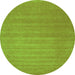 Machine Washable Abstract Green Contemporary Area Rugs, wshcon102grn