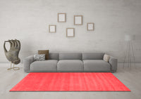 Machine Washable Abstract Red Contemporary Rug, wshcon102red