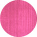 Round Abstract Purple Contemporary Rug, con102pur