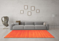 Machine Washable Abstract Orange Contemporary Rug, wshcon102org