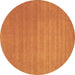 Round Abstract Brown Contemporary Rug, con102brn