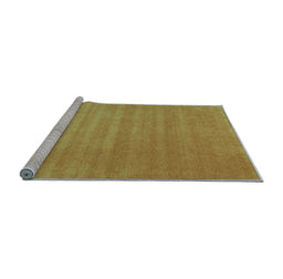 Sideview of Machine Washable Abstract Light Blue Contemporary Rug, wshcon102lblu
