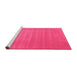Sideview of Machine Washable Abstract Pink Contemporary Rug, wshcon102pnk