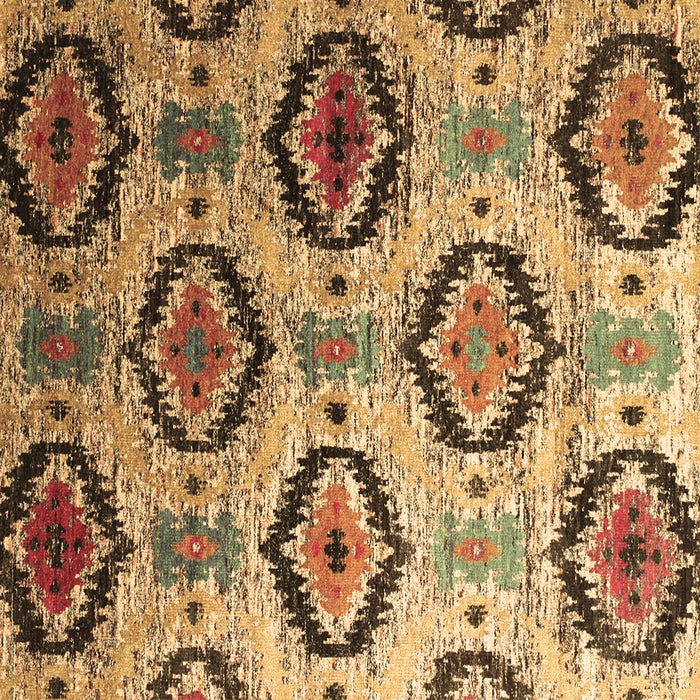 Square Machine Washable Southwestern Brown Country Rug, wshcon1030brn