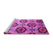 Sideview of Machine Washable Southwestern Pink Country Rug, wshcon1030pnk