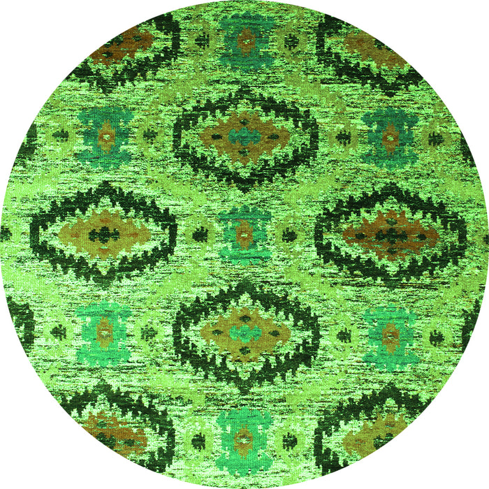 Square Southwestern Green Country Rug, con1030grn