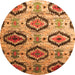 Square Southwestern Orange Country Rug, con1030org