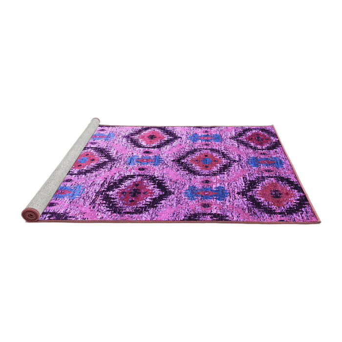 Sideview of Machine Washable Southwestern Purple Country Area Rugs, wshcon1030pur