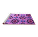 Sideview of Machine Washable Southwestern Purple Country Area Rugs, wshcon1030pur