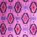 Square Southwestern Pink Country Rug, con1030pnk