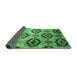 Sideview of Southwestern Emerald Green Country Rug, con1030emgrn