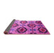 Sideview of Southwestern Pink Country Rug, con1030pnk