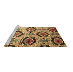 Sideview of Machine Washable Southwestern Brown Country Rug, wshcon1030brn