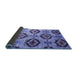 Sideview of Southwestern Blue Country Rug, con1030blu