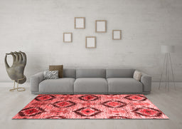 Country Red Washable Rugs