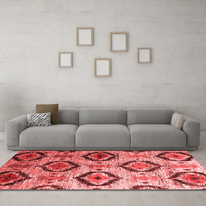 Country Red Washable Rugs