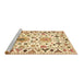 Sideview of Machine Washable Abstract Brown Contemporary Rug, wshcon1031brn