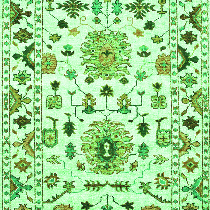 Serging Thickness of Machine Washable Abstract Green Contemporary Area Rugs, wshcon1031grn