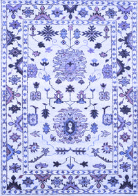 Abstract Blue Contemporary Rug, con1031blu