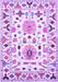 Machine Washable Abstract Purple Contemporary Area Rugs, wshcon1031pur