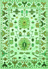 Abstract Green Contemporary Rug, con1031grn