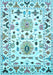 Abstract Light Blue Contemporary Rug, con1031lblu