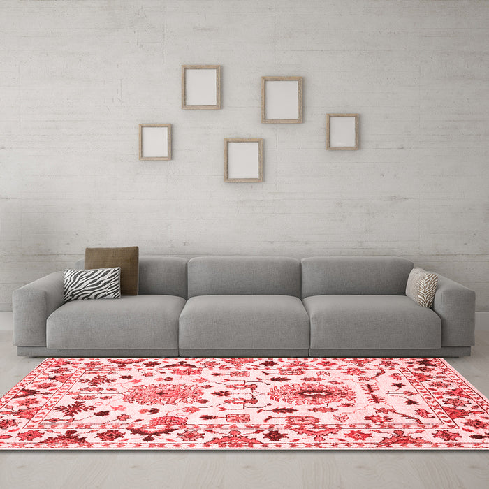 Contemporary Red Washable Rugs