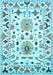 Machine Washable Abstract Light Blue Contemporary Rug, wshcon1031lblu