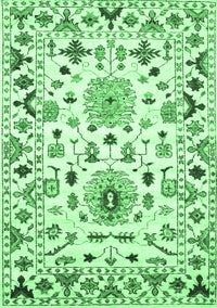 Abstract Emerald Green Contemporary Rug, con1031emgrn