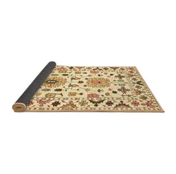 Sideview of Abstract Brown Contemporary Rug, con1031brn