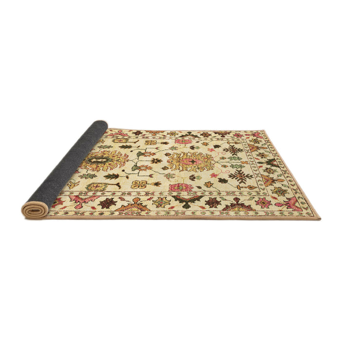 Sideview of Abstract Brown Contemporary Rug, con1031brn