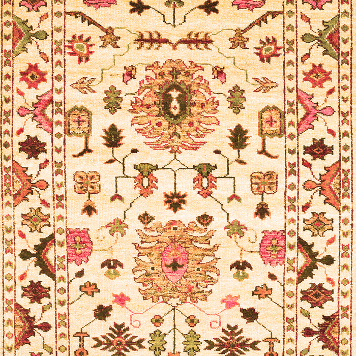 Serging Thickness of Machine Washable Abstract Orange Contemporary Area Rugs, wshcon1031org