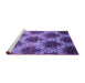 Sideview of Machine Washable Abstract Purple Contemporary Area Rugs, wshcon1032pur