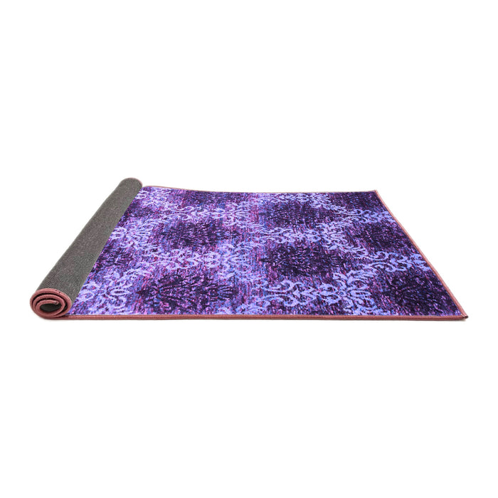 Sideview of Abstract Purple Contemporary Rug, con1032pur