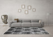 Machine Washable Abstract Gray Contemporary Rug in a Living Room,, wshcon1032gry