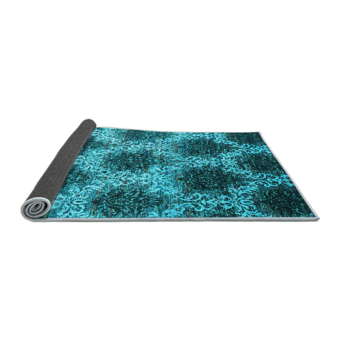 Sideview of Abstract Light Blue Contemporary Rug, con1032lblu